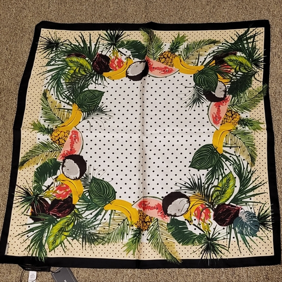 BCBGMaxazria Tropical Fruit Silk Scarf - Picture 8 of 11